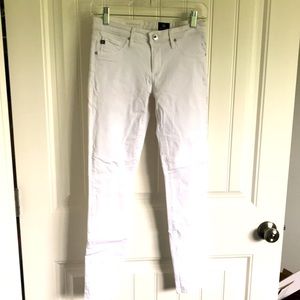 AG Adriano Goldschmied  “The Legging Ankle” White Jeans size 27R